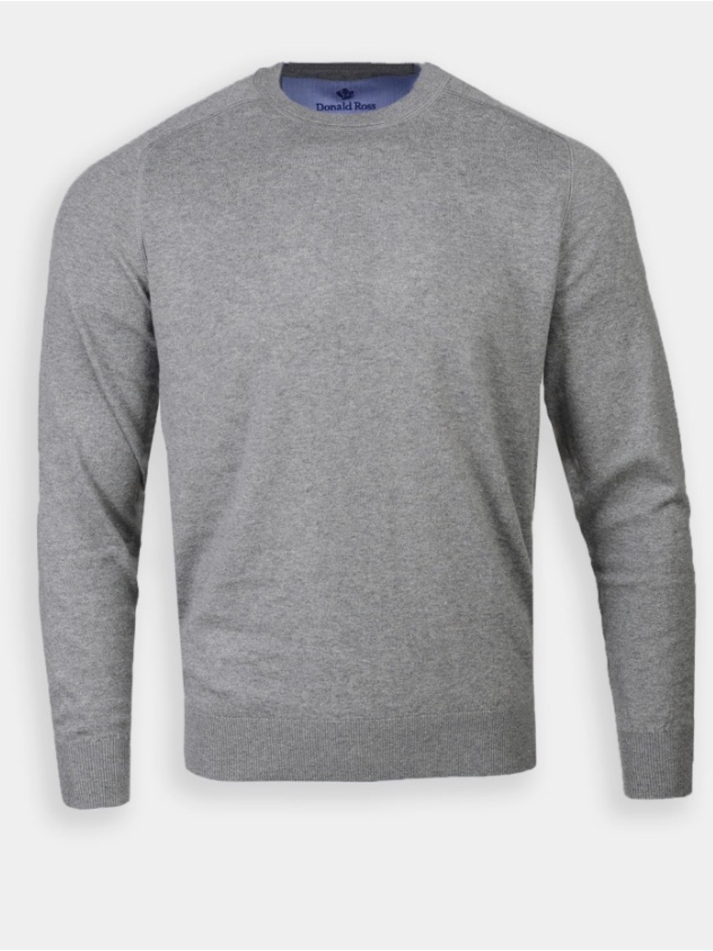 Donald Ross Men's Heather Gray 100% Merino Knit Sweater